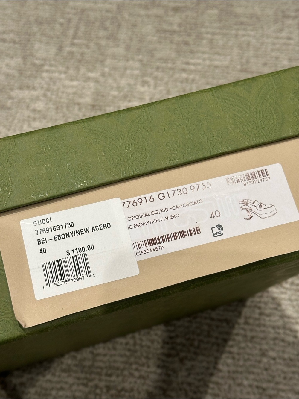 Gucci Brown GG Canvas Horsebit Slingback Platform Heels - Picture 9 of 10